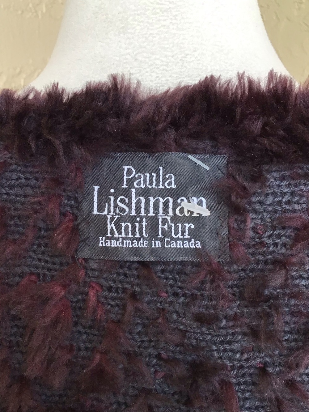Vintage Paula Lishman Beaver Pelt Knit Fur Handmade in Canada - Picture 5 of 7